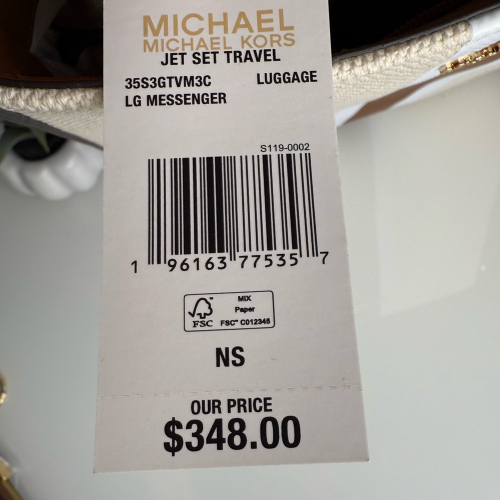 MICHAEL KORS Jet Set Travel Crossbody Bag in Luggage NWT - Picture 7 of 9